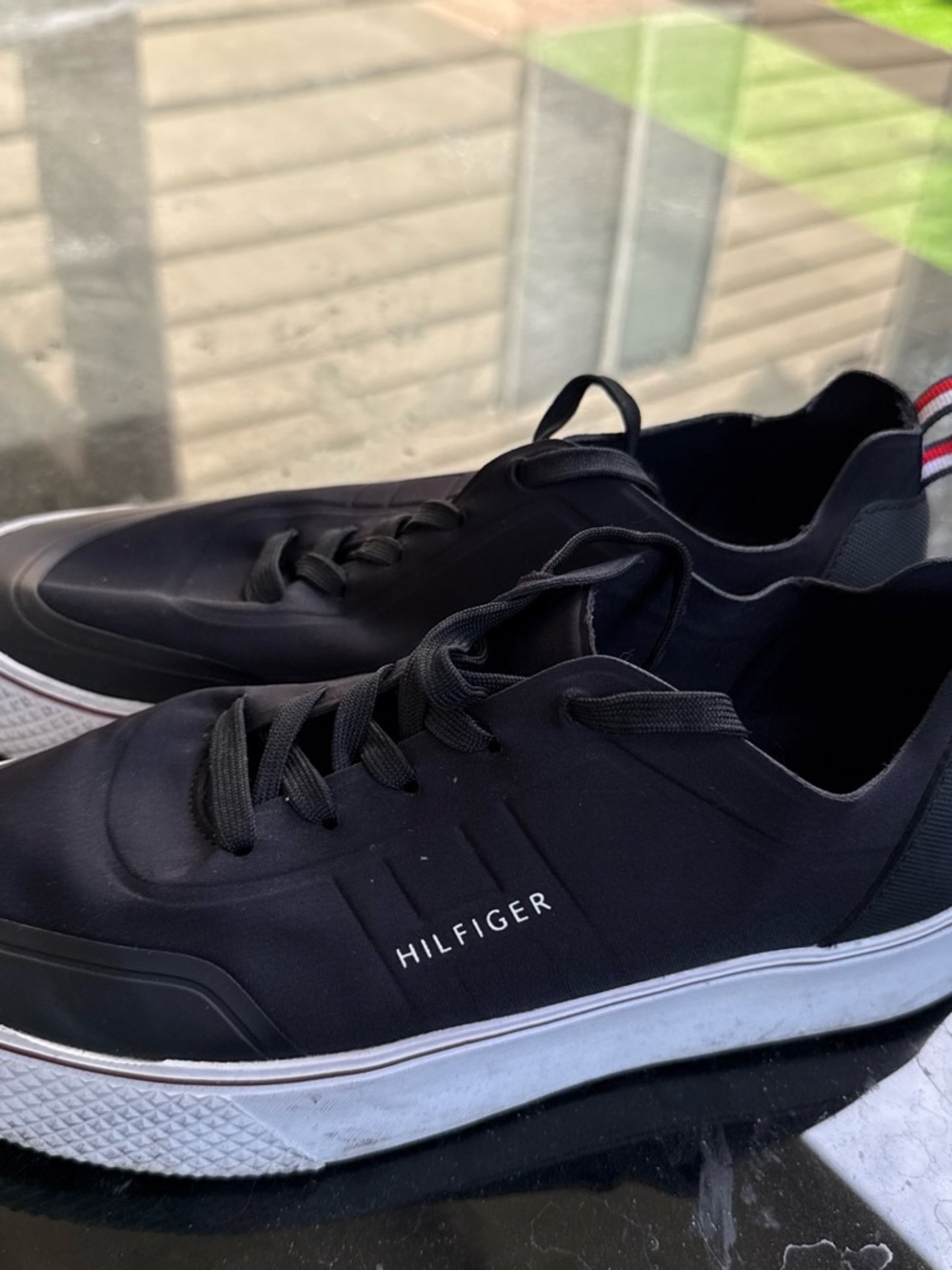 Tommy Hilfiger Men’s Black Lace-Up Sneakers